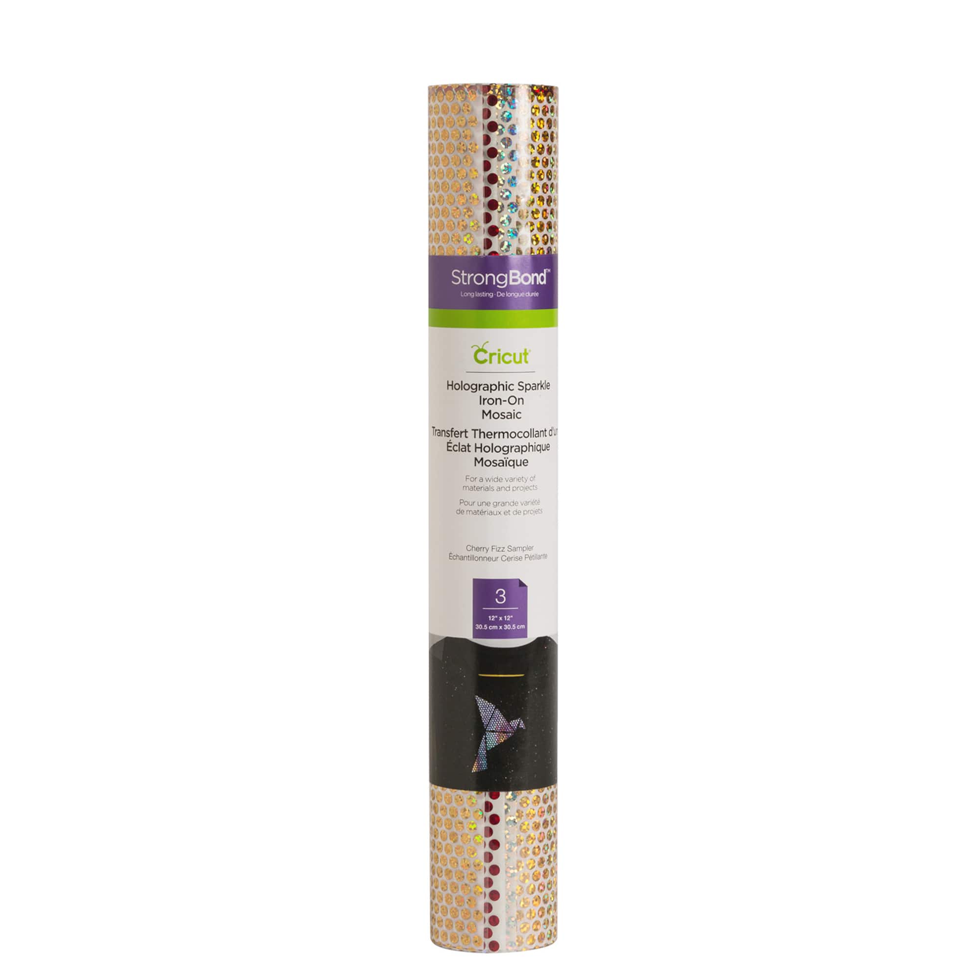 Cricut® Cherry Fizz Holographic Sparkle Iron-On Mosaic Circles Sampler